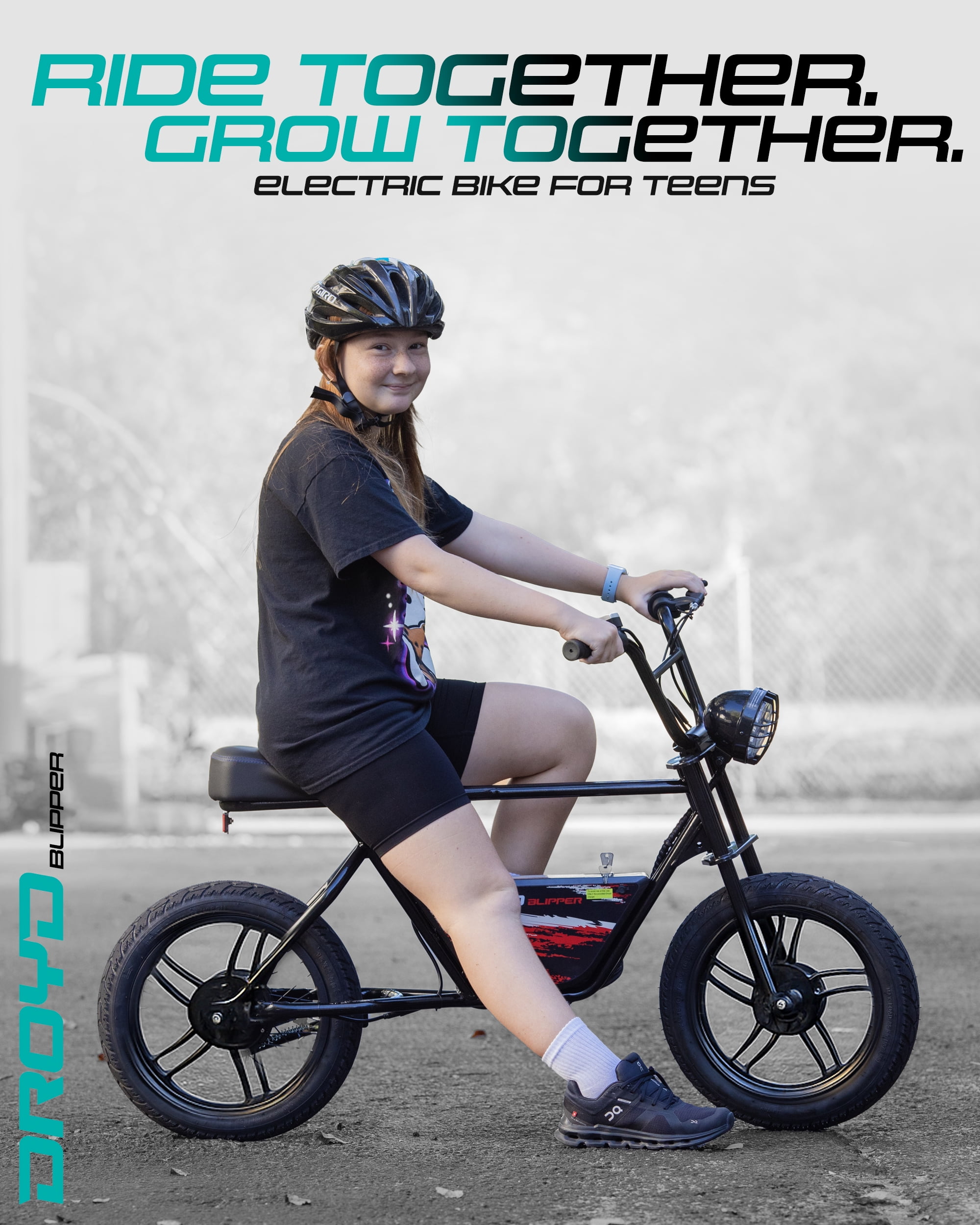 Droyd Blipper Electric Mini Bike - 250W for Teens 13+ | Safe Ride for Young Riders