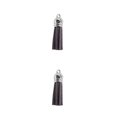 thumbnail image 2 of Billuyoard 28 piezas bolsa Keychian único llavero colgante borlas bolso decoración llavero borla adorno DIY accesorio gris oscuro Gris oscuro 2piezas, 2 of 6