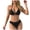 Black, variant on 2026 European And Triangular Sexy Split Bikini Three Piece Set Covering The Belly To Show Off Thinness Vacation Hot Spring Swimsuit