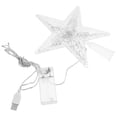 thumbnail image 4 of 1 luz de noche de estrella de cinco puntas para árbol Topper Star sin batería (blanco), 4 of 5