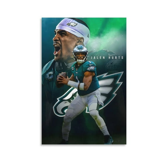 Poster Jalen Hurts American Football Player Art Canvas Poster Wall Art Picture Prints Hanging Photo Gift Decor Home Posters Artworks 12x18inch(30x45cm)