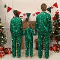 thumbnail image 3 of 2Pcs Family Matching Christmas Pajamas Sets Silk Satin Clothes Parent-Child Cute Print Sleepwear Pjs For Couples/Women/Men/Kids, 3 of 8