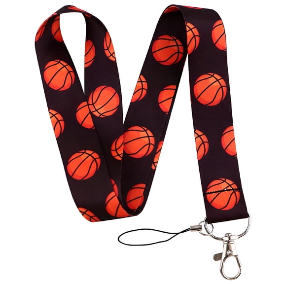 AUQ Sports Basketball and Football Lanyard, Durable Neck Strap for Keys and ID Badges, Soft Phone Cord for Students and Commuters