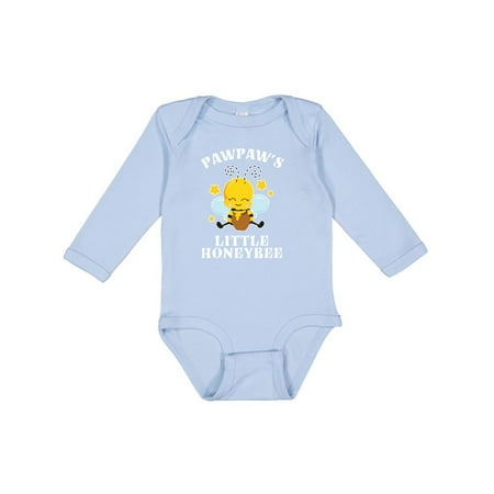 

Inktastic Cute Bee Pawpaw s Little Honeybee with Stars Boys or Girls Long Sleeve Baby Bodysuit