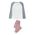 thumbnail image 6 of Christmas Family Matching Pajamas Set, Long Sleeve Crew Neck Elk Print T-shirt with Pants, 6 of 10