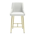 thumbnail image 4 of Zuo Modern Madelaine Counter Chair, White & Gold (Set of 1), 4 of 12