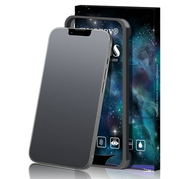 [2 Pack] Cnarery Matte Glass Screen Protector Designed for iPhone 13 Pro Max/14 Plus, Anti-Glare, Anti-Fingerprint, Install Frame, 9H Tempered Glass