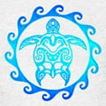 thumbnail image 3 of CafePress - Blue Tribal Turtle Sun T Shirt - Light T-Shirt Kids XS-XL, 3 of 4