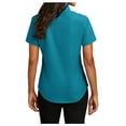 thumbnail image 3 of Yellow Rooster Womens Short Sleeve Easy Care Shirt Teal Green 3XL, 3 of 7