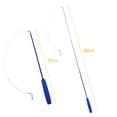 thumbnail image 4 of Gato Teaser Wands interactivo divertido caña de pescar Wand Stick juguete de entrenamiento (azul), 4 of 7