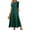 Green, variant on ZZwxWA Ladies Soft Maxi Dress Short Sleeve Solid Color Casual Long Dress Round Neck Womens Casual T-Shirt Dress with Pockets