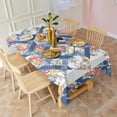 thumbnail image 3 of Pioneer Flower Floral Print Pattern Rectangle Tablecloth 60"x120",Waterproof Polyester Rectangle Table Cloth, Wipeable Spillproof Polyester Tablecloth for Dining, Camping, Indoor and Outdoor, 3 of 6