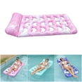 thumbnail image 2 of Sinyiin Large Inflatable Water Lounger Leaf Pattern Pool Float Bed For Adults Tear Resistant PVC Material, 2 of 10