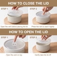 thumbnail image 2 of Onader 8-Piece Ceramic Bowls with Lid, Mixing Bowls Set of 4 for Kitchen Meal Prep Food Storage Leftover, Stoneware Serving Bowl for Cooking Baking, Seashell White, 2 of 11