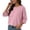#06 Pink, variant on KTFgvq Women's Crew Neck 3/4 Sleeve Pullover, Drop Shoulder Relaxed Fit Top, Casual Solid Knit Sweater for Vacation Work Leisure, Black L