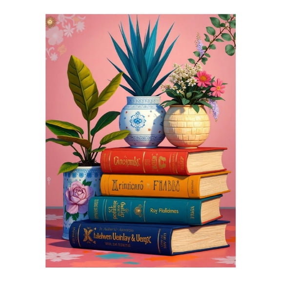 Diamond Art Kits for Adults - Modern Botanical Print No.69 5D Frameless Dimond Painting Kit for Adults Beginner, Round Diamond Kits for Home Wall Decor, Gift for Women