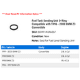 thumbnail image 2 of Fuel Tank Sending Unit O-Ring - Compatible with 1996 - 2000 BMW Z3 Convertible 1997 1998 1999, 2 of 2