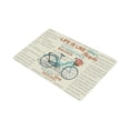thumbnail image 2 of MKHERT Retro Bicycle with Inspirational Quote in Newspaper Doormat Rug Home Decor Floor Mat Bath Mat 30x18 inch, 2 of 3