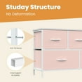 thumbnail image 5 of edx 5 Drawers Fabric Dresser for Bedroom, Drawer Organizer Storage Cabinet for Closet, Clothes, TV Stand, Pink, 5 of 9