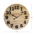thumbnail image 5 of Better Homes & Gardens Wood Planks Clock, Natural Stain Finish, WMC222N, 5 of 6