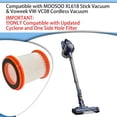 thumbnail image 2 of 4 Pack HEPA Filters Fits MOOSOO XL618 Pro Type Cordless Stick Vacuum Cleaner, Also Fits Voweek VW-VC08 Cordless Vacuum, 2 of 7