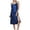 Bleu Foncé, variante sur Tnhcpk Chemise de Nuit une Ligne pour Femmes Couleur Unie Satin Brillant Bretelles Croisées Été Aguichant Dos Nu Mi-Longueur Soutien-Gorge de Nuit Chaud Couleur Unie