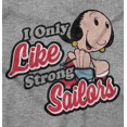 thumbnail image 2 of Olive Oyl I Only Like Strong Sailors Zip Hoodie Sweatshirt Women Brisco Brands S, 2 of 6