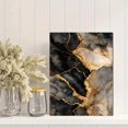 thumbnail image 2 of Luxury Black Gold Marble Texture Canvas Print for Living Room Bedroom Office Hotel Hallway Entryway Decor, 2 of 8