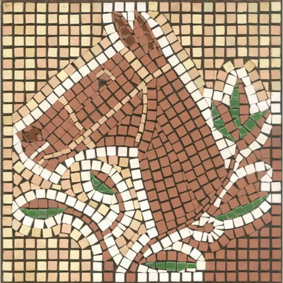 All-in-One Mosaic Art Kit Family-Friendly Mosaic Making Set Square 15cm 5.9inch Horse