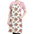 thumbnail image 5 of Pioneer Flower Floral Print Pattern Apron for Women and Men, Cotton Linen Waterproof with Pockets, Adjustable, 33x27 Inch for Kitchen, Gardening, BBQ, Salon, 5 of 6