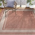 thumbnail image 2 of Home Dynamix Tripoli Julie Modern Border Indoor/Outdoor Area Rug, Terracotta/Ivory, 5'2"x7'2", 2 of 9