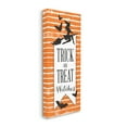 thumbnail image 3 of Trick Or Treat Witch Silhouette Orange Stripes Pattern Holiday Graphic Art Gallery-Wrapped Canvas Print Wall Art, 3 of 7