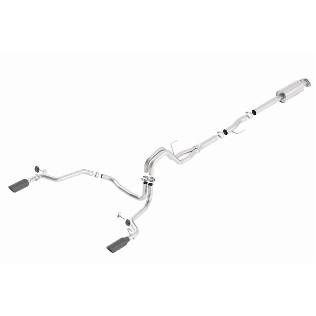 Fits 2015-2020 Ford F-150 Borla Exhaust System Kit 140616BC ATAK Series Cat Back System; T-304 Stainless Steel; With Muffler; 3 Inch Pipe Diameter To 2-1/4 Inch Pipe Diameter