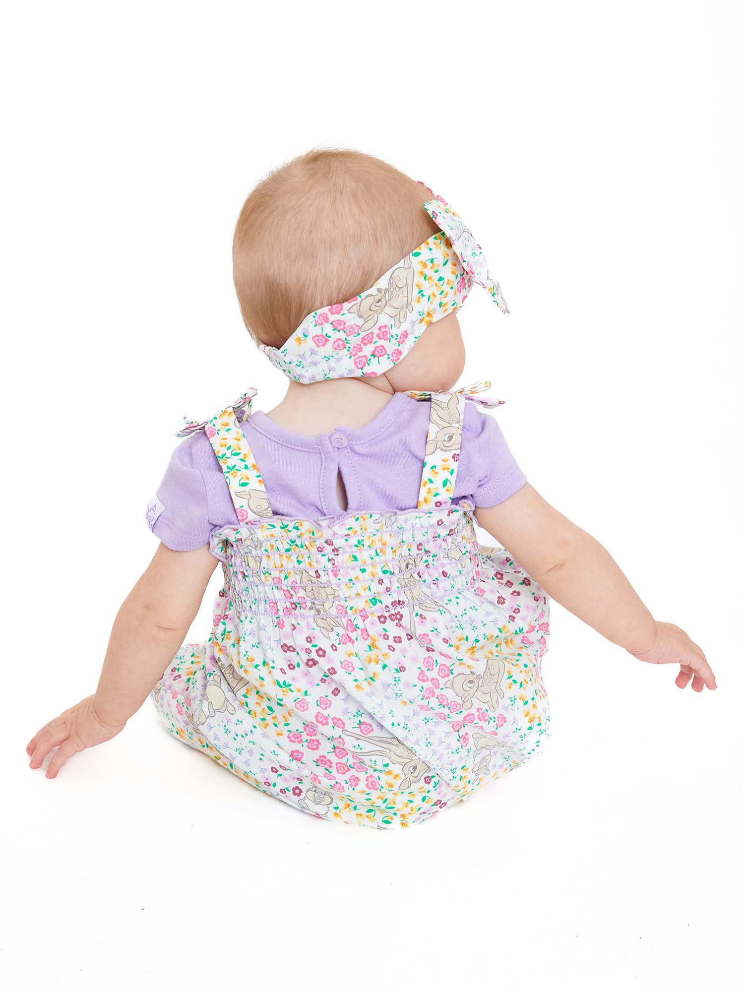 Disney Bambi Baby Girls Romper, Tee and Headband Set, 3-Piece, Sizes 0-24 Months