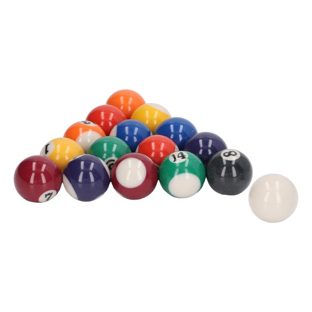Mini Billard Balls, 32mm Impact Resistant 16pcs Resin Small Pool Table Balls Portable Professional for Game Room for Children