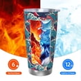 thumbnail image 5 of KLL Fish In The Wave Print 40oz Stainless Steel Insulated Car Cup with Spillproof Lid - Keep Your Drink Hot or Cold on the Go-Without Straw, 5 of 8