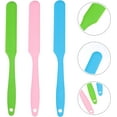 thumbnail image 2 of Cake Spatula Cake Spatula Tongue Depressors Wood 3Pcs Wax Spatulas Silicone Non- stick Hair Removal Reusable Applicator Scraper Tool for Home Salon Body, Mixed Color Sticks, 2 of 5
