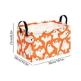 thumbnail image 3 of Lilixerw Halloween Storage Basket Decoration, Rectangular Foldable Organizer with White Ghost Print, for Household Space and Seasonal Scene Arrangement, 14.1x10.2x8.2 inch, 3 of 6