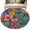 Orange, variant on Round Rug 6Ft Washable Non-Slip, Colorful Abstract Floral Circle Area Rugs for Living Room Bedroom, Farmhouse Vintage Flowers Boho Indoor Floor Mats Carpet Runner for Home Decor Aesthetic