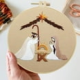 thumbnail image 1 of Vintage Religious Hand Embroidery Diy Handmades Fabric Material Kit Creatives Needlework Embroidery, 1 of 5