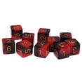 thumbnail image 2 of Milaget Lot de 10 dés Ensemble D6 Forme Carrée dés Lot Fournitures de Jeu pour Enfants et Adultes-Rouge&Noir Rouge et Noir, 2 of 9