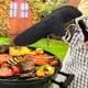 thumbnail image 3 of Guante para chimenea con aislamiento térmico, Guante de cuero para horno, Guante protector ignífugo, Guante para barbacoa, Guante de cuero resistente al calor, Negro, 3 of 8