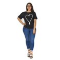 thumbnail image 1 of BLUSA COLOR NEGRO DETALLE EN FORMA DE CORAZON Mundo Terra 17276, 1 of 2