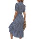 thumbnail image 4 of Txlixc Vestido de manga corta femenino con solapa impresa en flores Txlixc  moda, 4 of 9