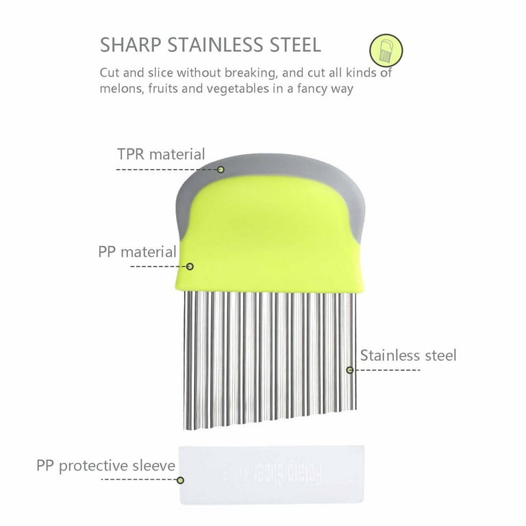 Dropship Potato Wave Knife Vegetable Planer Stainless Steel Stripe