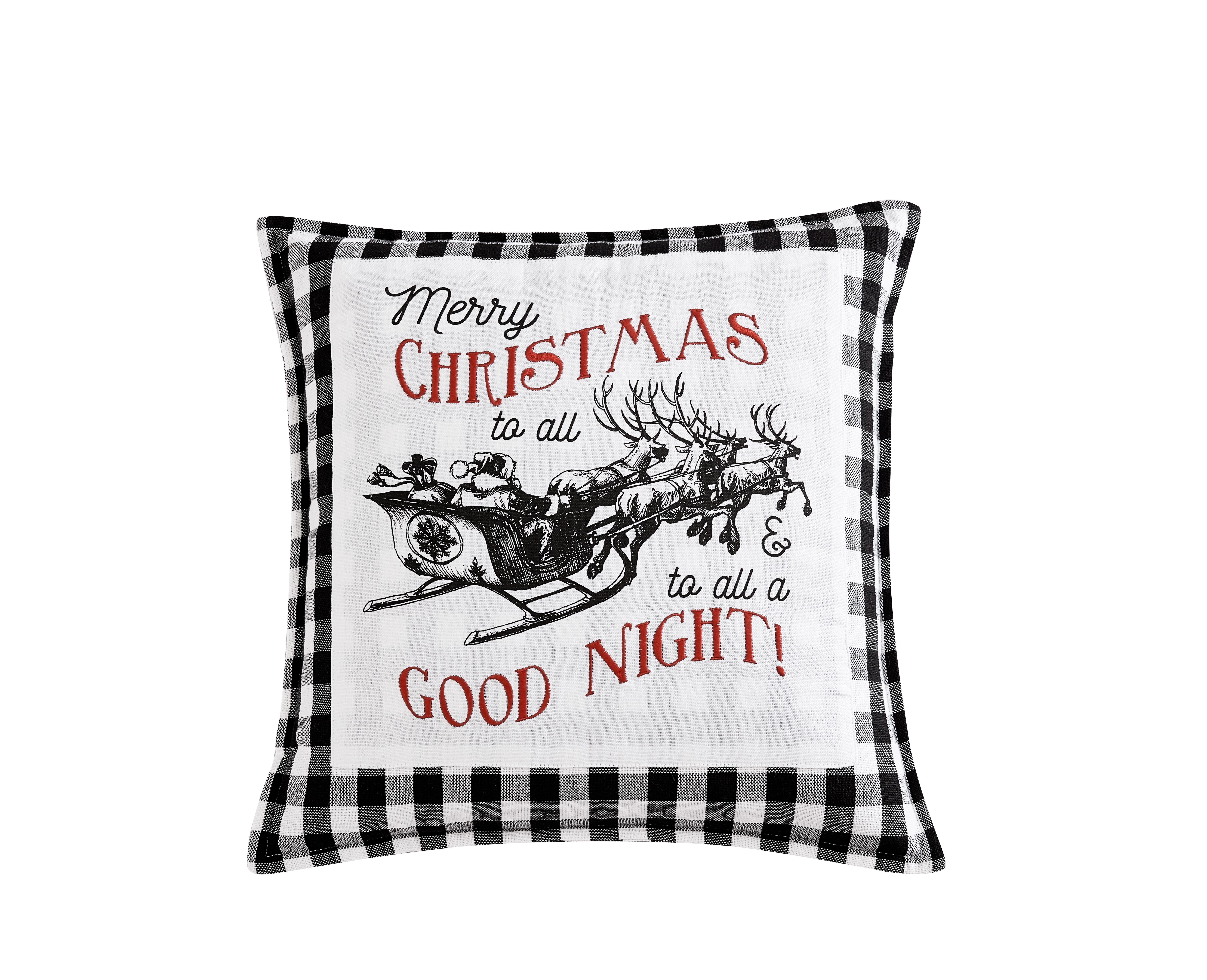Vintage Needlepoint Accent Throw Pillow Joy Holiday Christmas 15 Round