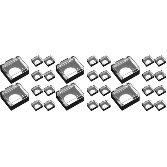 Masteelf 30 pcs Push Button Covers Safety Covers Push Guard Plastic Protectors