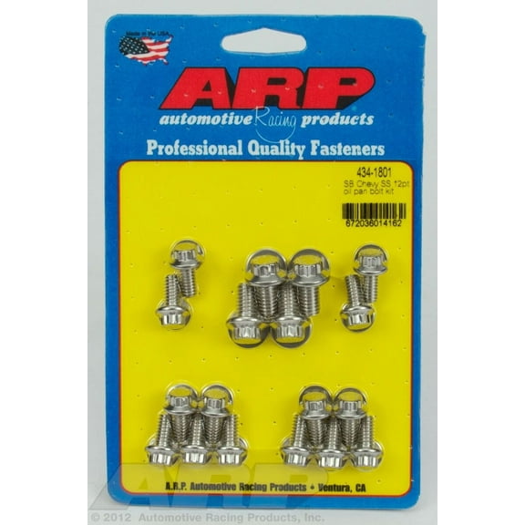 ARP 434-1801 Polished For SB Chevy SS 12pt oil pan bolt kit