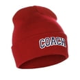 thumbnail image 2 of I&W Sports Team Coach Arch Letters Winter Knit Cuffed Beanie Hat, 2 of 2