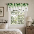 thumbnail image 2 of SPXUBZ Green Vine Butterfly Window Valance Kitchen Curtain Valance Rod Pocket Home Decor, 2 of 5